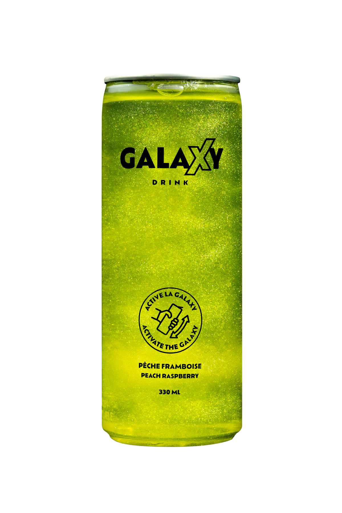 Galaxy Drink - Jaune - Pêche et Framboise - 330ml