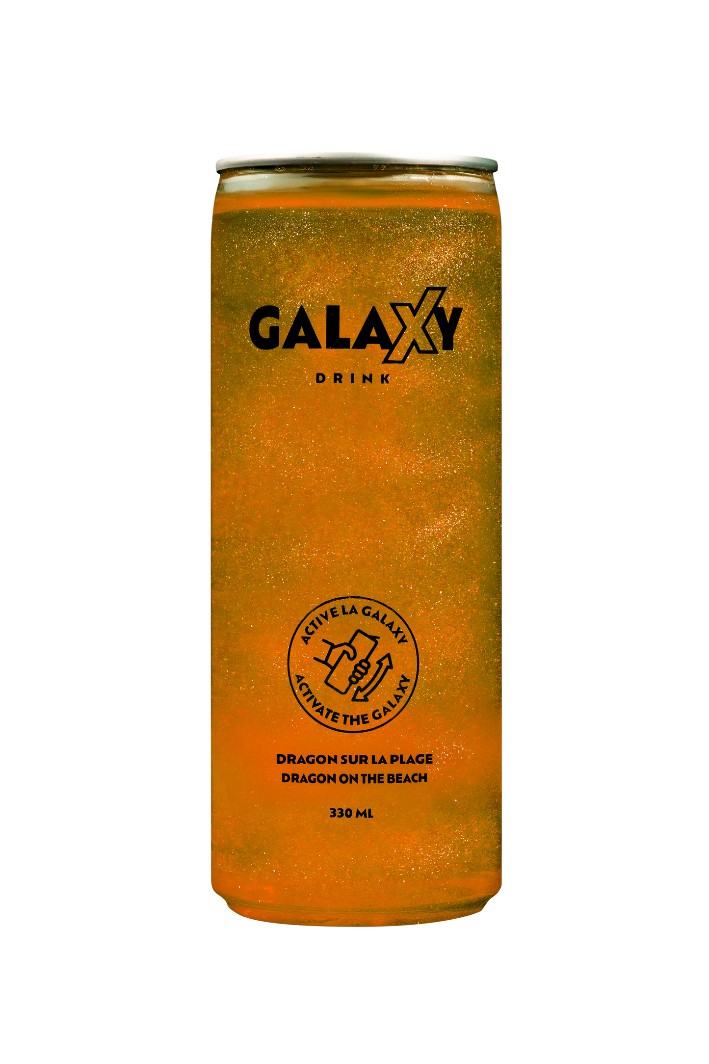 Galaxy Drink - Orange - Dragon sur la plage
