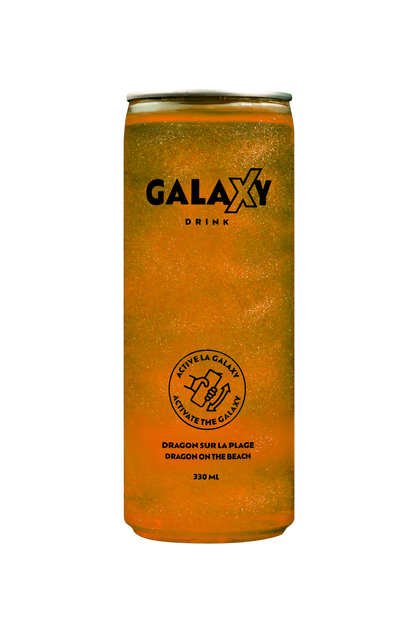 Galaxy Drink - Orange - Dragon sur la plage