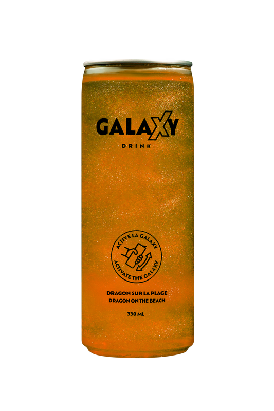 Galaxy Drink - Orange - Dragon sur la plage